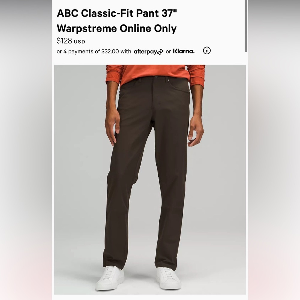 LULULEMON ABC Warpstreme Classic Pants NWOT